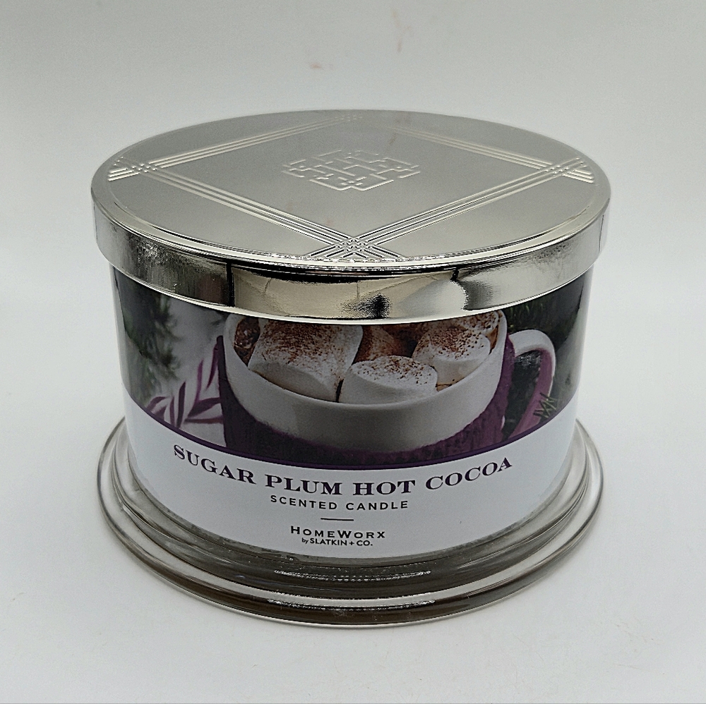 Homeworx Slatkin Sugar Plum Hot Cocoa 3-wick Candle